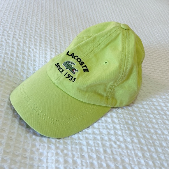 Lacoste Classic Cotton Baseball Cap – Lime Green – NWOT - Picture 2 of 6